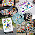 Miniatyrbilde 8 av 8: 50 stk bohemsk inspirerende graffiti-klistremerke Bilgitardress Multicolor one size