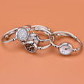 Miniatyrbillede 4 af 8: 1 stk sølv armbåndsure kvinder mode armbånd quartz ur s C one size