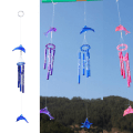 Miniatyrbilde 6 av 8: Dolphin Creative Crystal 4 metallrør Windchime Wind Chime Hom pink one size