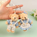 Miniatyrbild 6 av 8: Plushbjörn Klädaccessoar Hängande Docka Nyckelring Bilväska Nyckel C