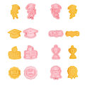 Miniatyrbillede 8 af 8: 8 stk. Tillykke med eksamen Cookie ter Biscuit Form Press Plast Red one size