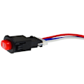 Miniatyrbillede 5 af 5: Motorcykel Hazard Light Switch Dobbelt advarselsblink Nød Black 1Pcs