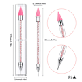 Miniatyrbilde 1 av 8: 1 stk Dotting Pen med dobbel ende Rhinestone Picker Wax Pencil Nail Ar Pink one size