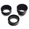 Miniatyrbillede 4 af 6: Universal 3-trins sammenklappelig 3i1 gummi foldbar modlysblænde Su Black 49mm