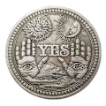 Miniatyrbillede 3 af 5: Ja eller nej Skull Commemorative Coin Souvenir Challenge Coins Col A ONE SIZE