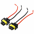 Miniatyrbillede 4 af 5: 2 STK H11 H8 H9 ledningsnet hunstik ledningsstik Black One Size