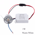 Miniatyrbilde 1 av 5: 1/3W Innfelt Mini Spotlight Lampe Takmontert LED Downlight Warm white 1W