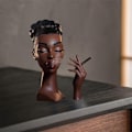 Miniatyrbillede 6 af 8: Headscents-Head Røgelsebrænder Sort Kvinde 款式2