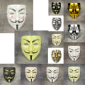 Miniatyrbilde 2 av 7: Vendetta Hacker Mask Anonym julefestgave til voksen K A11 one size