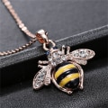 Miniatyrbilde 3 av 5: Elegant e Dame Honning Honey Bumblebee Bee Crystal Pendant Chain N Multi One Size