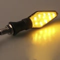 Miniatyrbillede 4 af 5: 4 Stk 12LED Amber+Blå Motorcykel Blinklys Blinklys Bl Black 4pcs