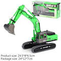 Miniatyrbild 1 av 5: Tröghetsgrävmaskin Modell Engineering Vehicle Barn leksakspresent Green 1pc