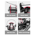 Pikkukuva 5 / 5: Kalastuskela 500-7000 Spinning Reel Metal Varakela Suolavesi Black HB1000