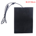 Miniatyrbillede 1 af 5: 7 Størrelse USB Warm Carbon Fiber Opvarmede Pads Opvarmet Jakke Coat Ves Black 15*20cm