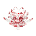 Miniatyrbillede 1 af 5: 60 mm Kvartskrystal Lotus Flower Crafts Glas Fengshui Ornament Red one size