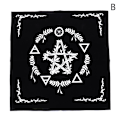 Miniatyrbillede 1 af 8: Tarots Dug Triple Moon Pentagrams Pagan Alter Cloth Flan Style 2 B