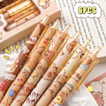 Miniatyrbilde 5 av 8: 6 stk. e Capybara trykkpenn Skoleartikler Tegneserie Capyba ONESIZE