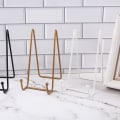 Miniatyrbillede 5 af 8: Iron Art Magazine Display Stand Opvask Stativ Tallerken Skål Billede Fr White L