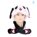 Miniatyrbillede 1 af 5: Kvinders Movable Bunny Ears Hatte Med Lys Piger Vinter Plys black F