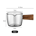 Miniatyrbillede 1 af 8: Multifunktionel Smagsfad Kaffe Mini Mælkekop Håndtegnet Sauc Brown 50ml
