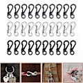 Miniatyrbillede 5 af 8: 10 Stk/parti Mini Karabinhage Nøglering Camping Gadgets EDC Survival Silver one size