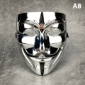 Miniatyrbilde 1 av 7: Vendetta Hacker Mask Anonym julefestgave til voksen K A8 one size