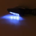 Miniatyrbillede 5 af 5: 12LED Amber+Blå Motorcykel Blinklys Blinklys Blinker Black 1Pcs