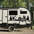 Miniatyrbilde 5 av 5: Trees Forest Vinyl Body Decal Sticker for SUV RV Van Caravan Of Black One Size
