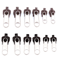 Pikkukuva 7 / 8: 12 kpl 3 kokoa Universal Instant Fix vetoketjun korjaussarja Replaceme Black onesize