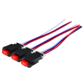 Miniatyrbillede 3 af 5: Motorcykel Hazard Light Switch Dobbelt advarselsblink Nød Black 1Pcs