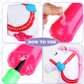 Miniatyrbilde 3 av 7: 4 stykker oppblåsbar pinnehest oppblåsbar hestepinneballong Pink 6pcs