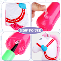 Miniatyrbillede 3 af 7: 4 stykker oppustelig stokkehest oppustelig hestestokkeballon Pink 6pcs