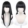 Miniatyrbillede 4 af 5: Anime Chainsaw Man Mitaka Asa Cosplay paryk Asa Mitaka Lang Sort Black One Size