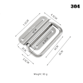 Miniatyrbilde 1 av 5: Cabinet Flight Case Solid Furniture Hardware Folding Handle For Silver A5