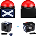 Miniatyrbilde 2 av 6: Spill Svar Buzzer Alarmknapp Med lydlys Trivia Quiz Go Red onesize
