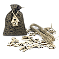Pikkukuva 1 / 5: 48 kpl Joulun adventtikalenteri Laukut Koristeet 1-24 Puiset Brown 48 Pcs