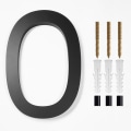 Pikkukuva 1 / 5: Osoite Big Modern Door Alphabet kelluvat talon numero kirjaimet Black 0