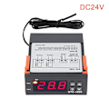 Pikkukuva 1 / 8: 1PC LED Digital STC-1000 lämpötilansäätimen kytkin Microcom Black DC24V