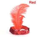 Pikkukuva 1 / 5: Feather Flapper Sequin Charleston Mekko Puku Naisten Solid Mul Red one size