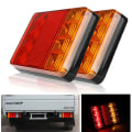 Miniatyrbillede 1 af 5: 2 Stk Vandtæt 8 LED Trailer Lys Bag Baglygte 12V DC Bil T Red 2pcs