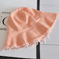 Miniatyrbillede 1 af 5: Brevtryk Bucket Cap Mænd Kvinder Unisex Banana Hat Bob Caps Hej Pink One Size
