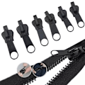 Pikkukuva 2 / 8: 12 kpl 3 kokoa Universal Instant Fix vetoketjun korjaussarja Replaceme Black onesize