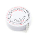 Miniatyrbillede 1 af 6: BMI Body Mass Index Retractable Tape 150 cm Måleberegner D A one size