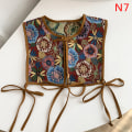 Miniatyrbild 1 av 8: Kvinnor broderad axelscarf Sjal Wrap Blommig skjorta Colla N7 one size
