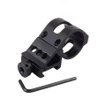 Miniatyrbilde 5 av 8: 25,4 mm/30 mm lommelykt diagonal armbrakett Aluminiumslegering Flas Black 30mm