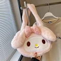 Miniatyrbillede 1 af 8: Kawaii Messenger Bag e Plys kvindelige Lolita Student Large-capaci Pink one size