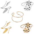 Miniatyrbild 2 av 8: Bohemian Butterfly Leaf Charm Arm Chain Metal Hollow Out Geomet C one size
