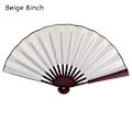 Miniatyrbilde 1 av 8: Stil Håndholdt Fan Blank Silke Cloth Folding Fan Party Bryllup Beige 8inch