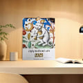Miniatyrbilde 1 av 8: 2025 Merkelig Middelalderkatt Kalender - QuirkyArt Feirer Katter cat