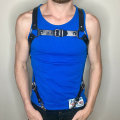 Miniatyrbilde 2 av 5: Menn Body Restraint Lær Sele Belter Stropper Seler Brac Black 80-100cm